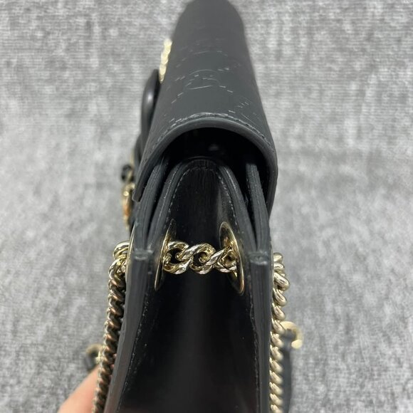 GUCCI Emily Black Leather Shoulder Bag 620-032825 - Picture 5 of 14